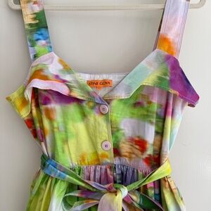 NWT Stine Goya Watercolor Floral Midi Dress Size XL